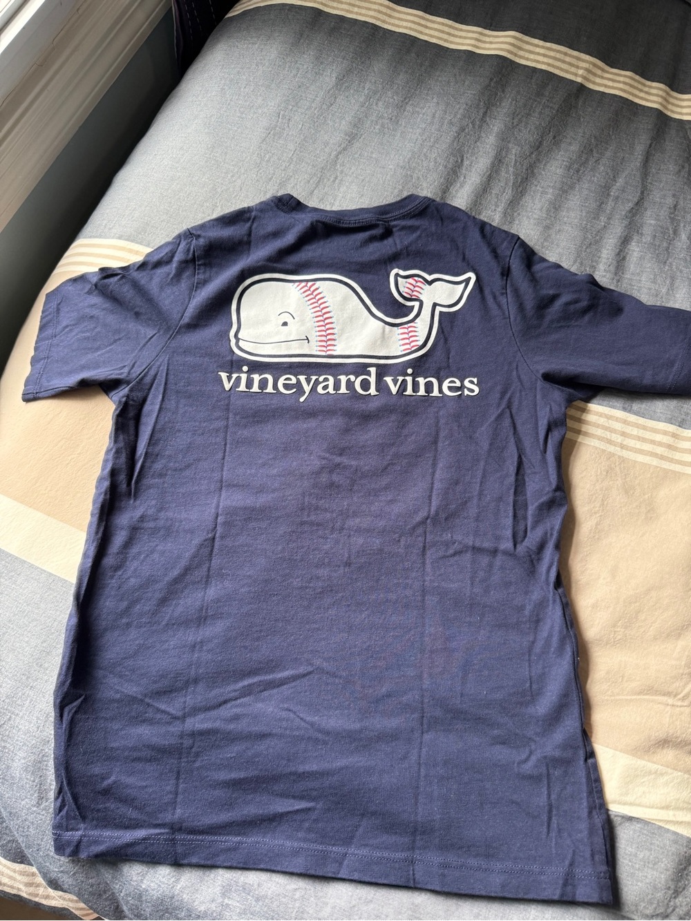 Vineyard Vines Navy Whale Baseball Graphic Tee